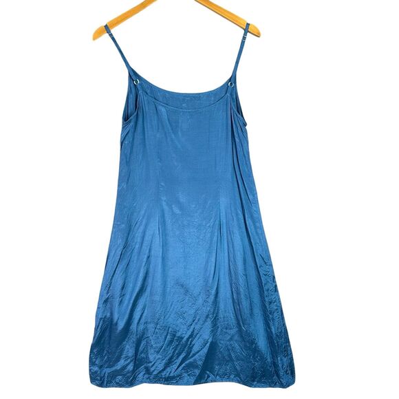 Noa Noa Slip Dress Womens Sz M Blue Sleeveless Spaghetti Strap Feminine Romantic - Picture 9 of 13